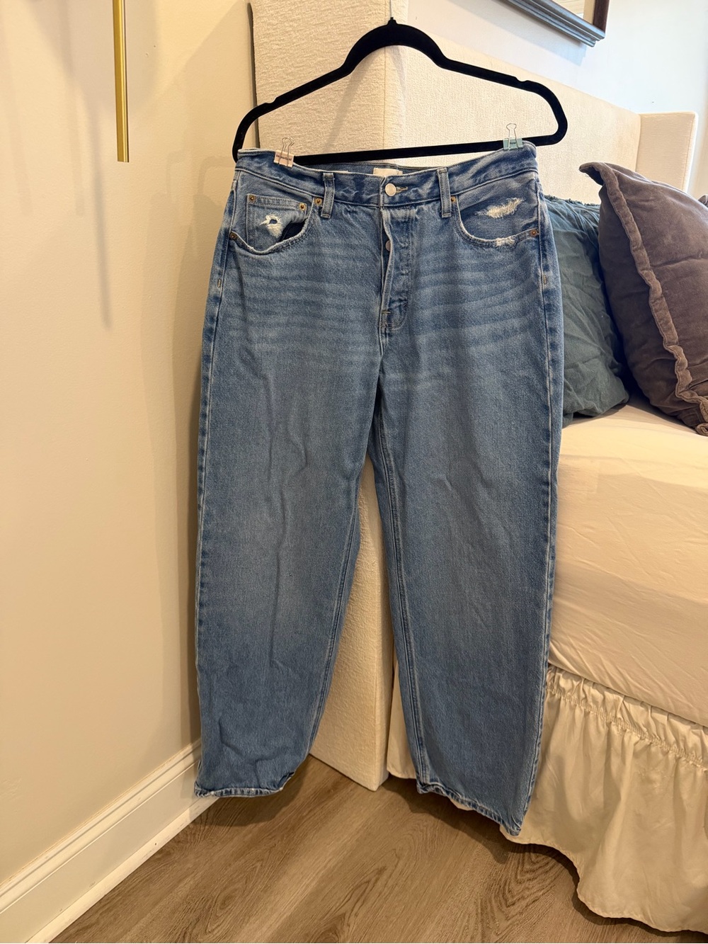 90s baggy fit Light Blue Boyfriend Jeans